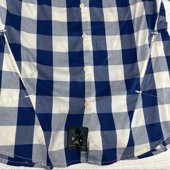 Dolly Varden Women's Rivadavia Shirt Small Blue Checkered Outdoor Clothing - Picture 4 of 11